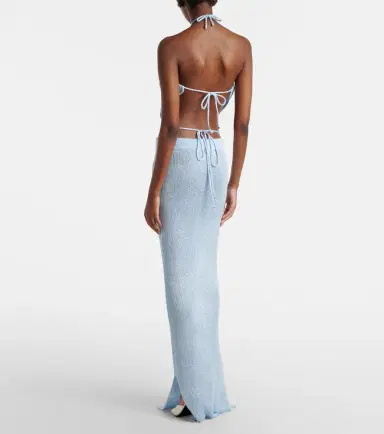Bananhot Alma sequined knitted maxi skirt | Thumbnail 2