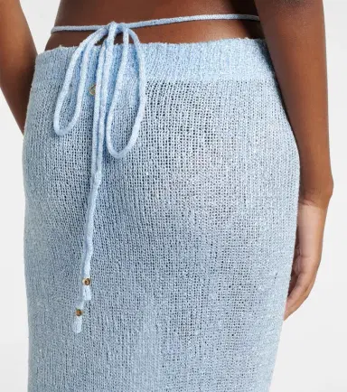 Bananhot Alma sequined knitted maxi skirt | Thumbnail 3