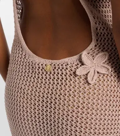 Bananhot Hilsa open-knit lamé maxi dress | Thumbnail 2