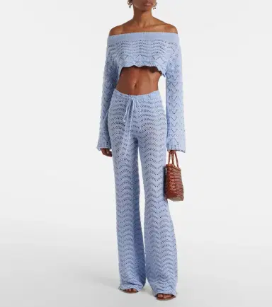 Bananhot Kim cotton-blend flared pants | Thumbnail 5