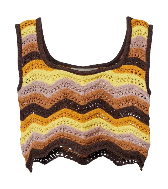 Bananhot Kim crochet cotton-blend crop top