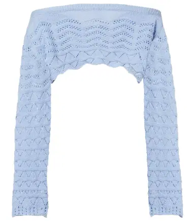 Bananhot Helena crochet cotton-blend crop top | Thumbnail 1