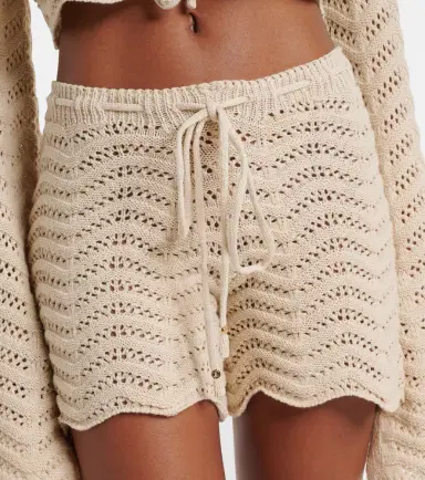 Bananhot Kim crochet cotton-blend shorts | Thumbnail 2