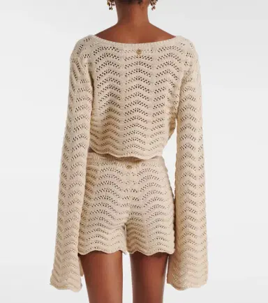 Bananhot Kim crochet cotton-blend shorts | Thumbnail 4