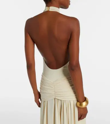Bananhot Zoya draped halterneck maxi dress | Thumbnail 6