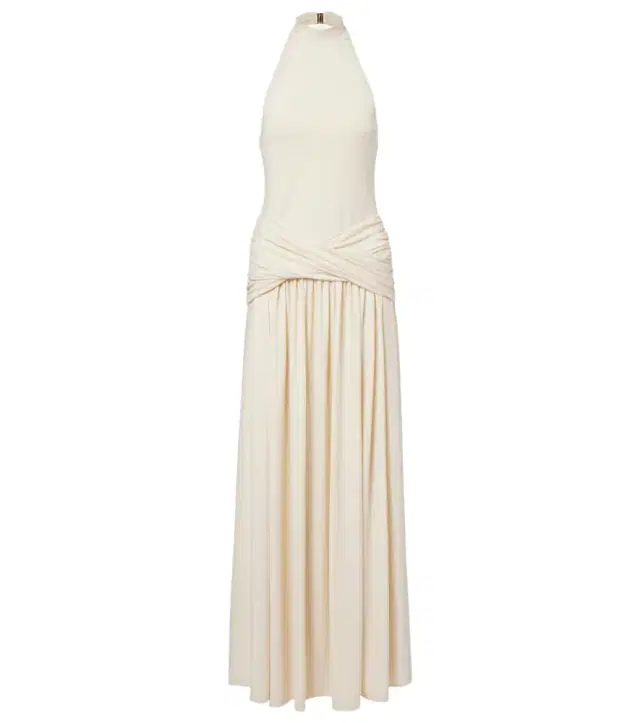 Bananhot Zoya draped halterneck maxi dress