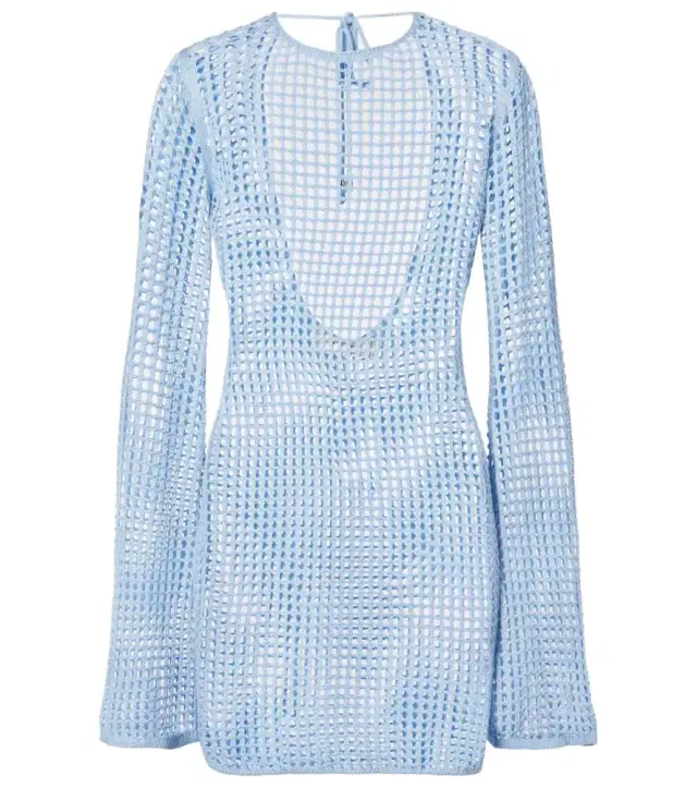 Serena open-knit minidress
