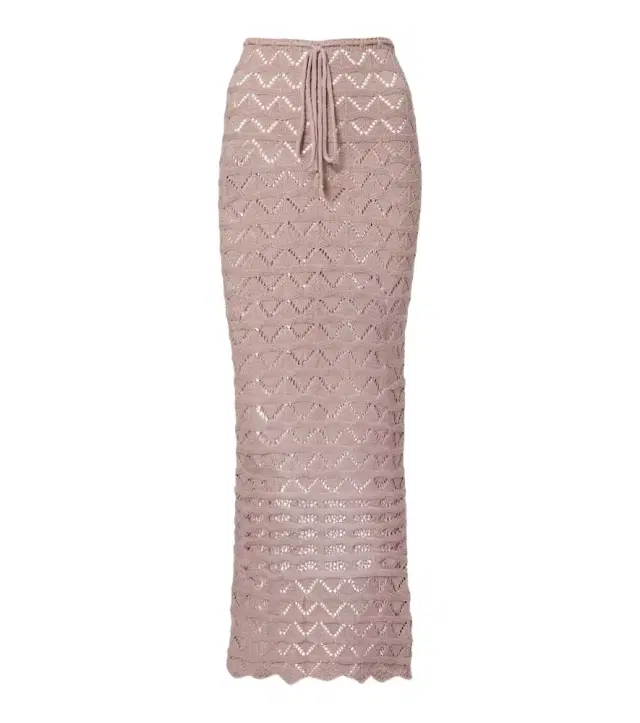 Helena open-knit cotton-blend maxi skirt Helena open-knit cotton-blend maxi skirt