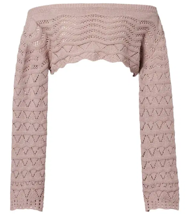 Helena crochet cotton-blend crop top