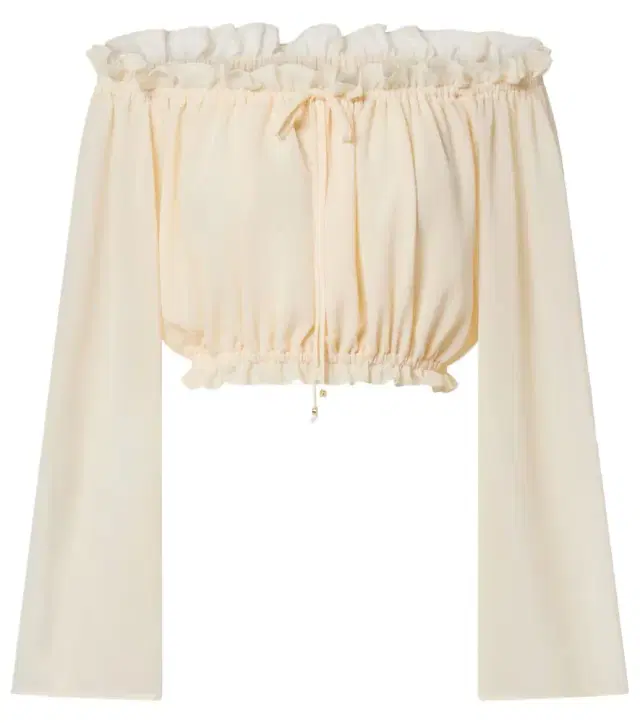 Bananhot Ora ruffled off-shoulder crop top