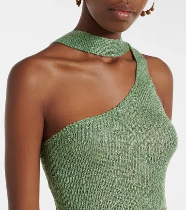 Bananhot Aretha sequined one-shoulder maxi dress | Thumbnail 5