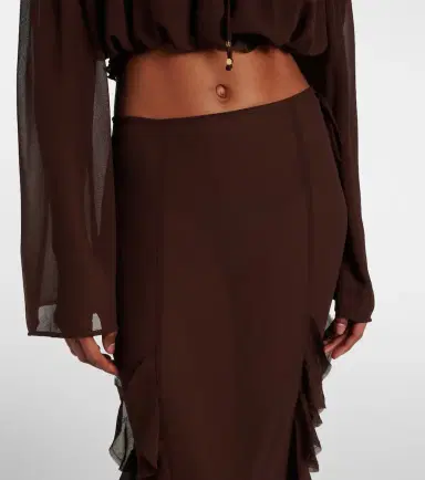Bananhot Ora ruffled maxi skirt | Thumbnail 2