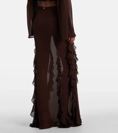 Bananhot Ora ruffled maxi skirt | Thumbnail 3