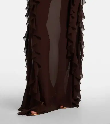 Bananhot Ora ruffled maxi skirt | Thumbnail 4