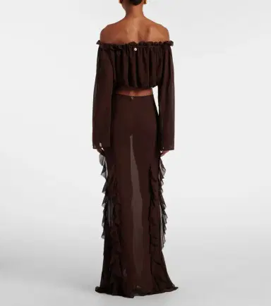 Bananhot Ora ruffled maxi skirt | Thumbnail 6