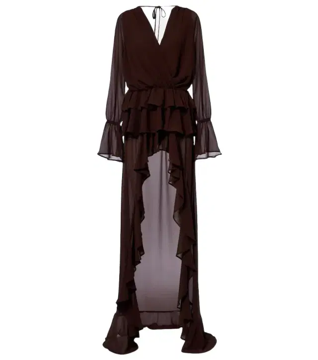 Bananhot Giselle asymmetric tiered maxi dress