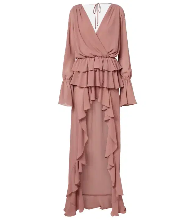 Giselle asymmetric tiered maxi dress