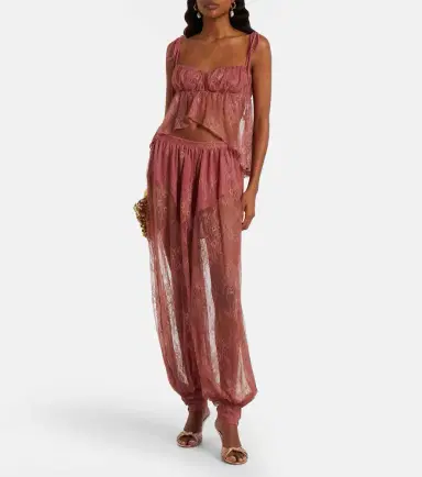 Bananhot Kendall sheer lace balloon pants | Thumbnail 6
