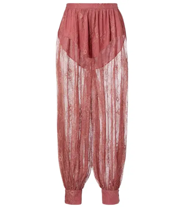 Kendall sheer lace balloon pants