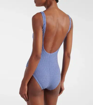 Karla Colletto Gingham ruched swimsuit | Thumbnail 5