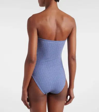 Karla Colletto Bow-detail gingham swimsuit | Thumbnail 4