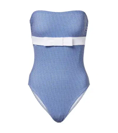 Karla Colletto Bow-detail gingham swimsuit | Thumbnail 1