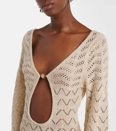 Bananhot Rey crochet cotton-blend maxi dress | Thumbnail 5