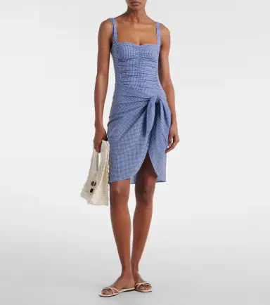 Karla Colletto Gingham beach cover-up | Thumbnail 3