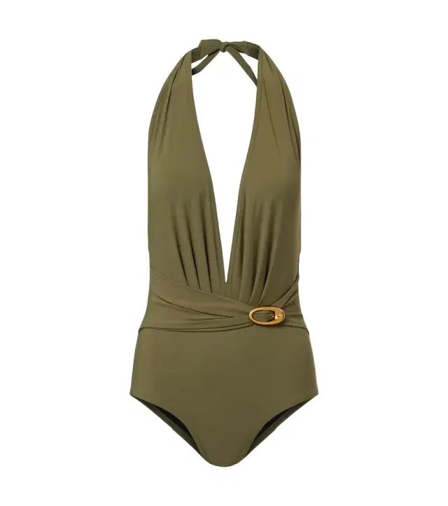 Karla Colletto Solid embellished swimsuit