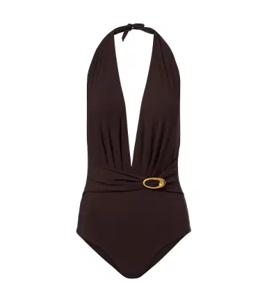 Karla Colletto Solid halterneck swimsuit | Thumbnail 1 Karla Colletto Solid halterneck swimsuit | Thumbnail 1
