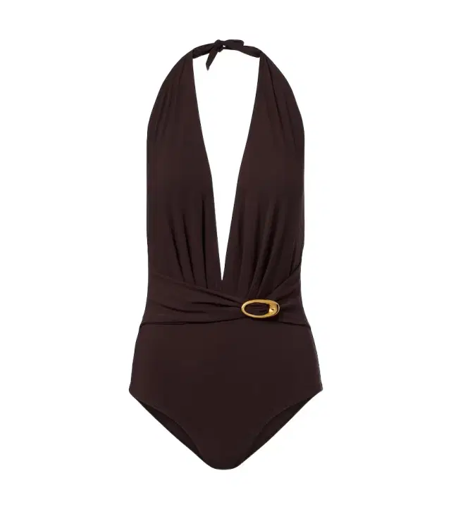 Karla Colletto Solid halterneck swimsuit