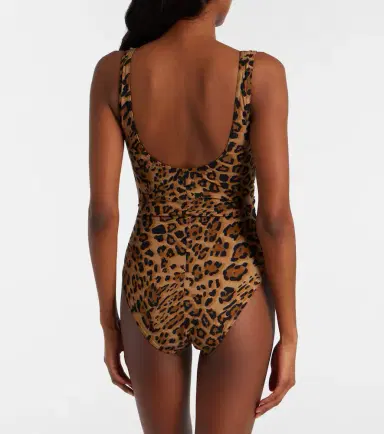 Karla Colletto Leopard-print draped swimsuit | Thumbnail 2
