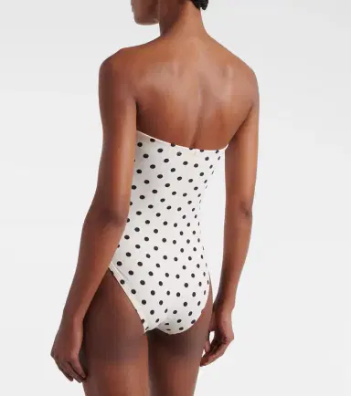 Karla Colletto Ruched polka-dot bandeau swimsuit | Thumbnail 2