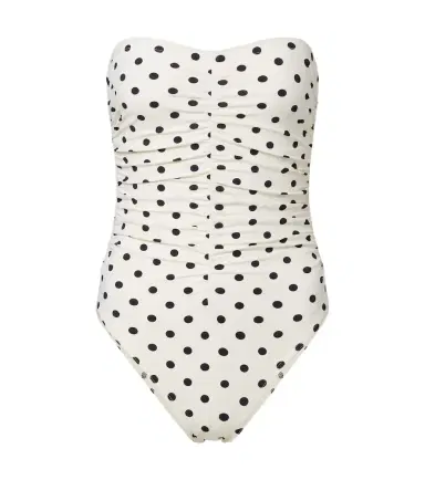Karla Colletto Ruched polka-dot bandeau swimsuit | Thumbnail 1