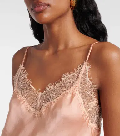 Poupette St Barth Zely lace-trimmed satin camisole | Thumbnail 3