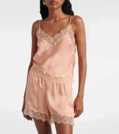 Poupette St Barth Zely lace-trimmed satin camisole | Thumbnail 4