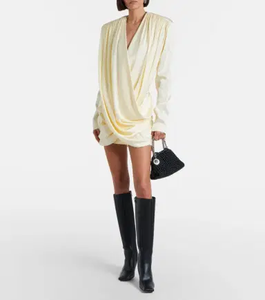 Stella McCartney Draped satin minidress | Thumbnail 4