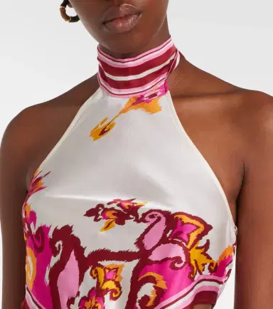 Poupette St Barth Guilia printed halterneck top | Thumbnail 4