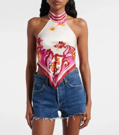 Poupette St Barth Guilia printed halterneck top | Thumbnail 6