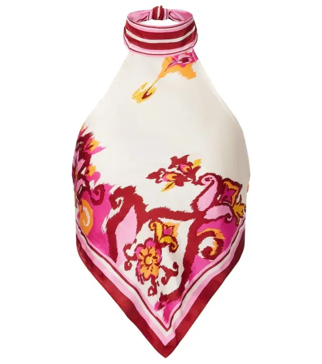 Poupette St Barth Guilia printed halterneck top