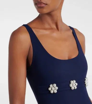 Karla Colletto Maya embellished swimsuit | Thumbnail 3