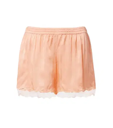 Poupette St Barth Doris lace-trimmed satin shorts | Thumbnail 1