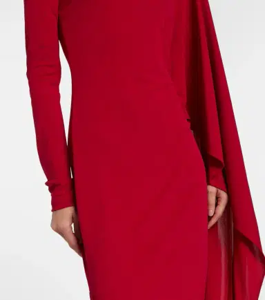 Stella McCartney Caped crêpe jersey minidress | Thumbnail 4