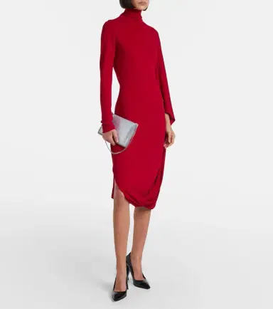 Stella McCartney Caped crêpe jersey minidress | Thumbnail 5