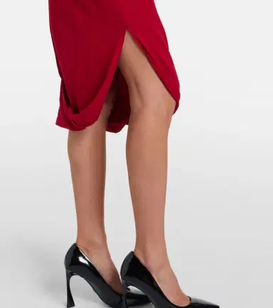 Stella McCartney Caped crêpe jersey minidress | Thumbnail 6