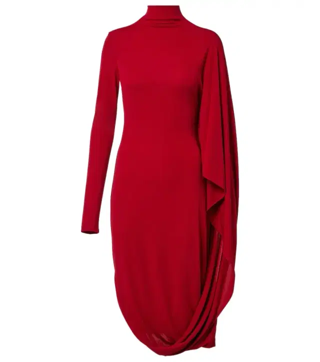Stella McCartney Caped crêpe jersey minidress