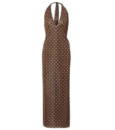 Oséree Oséree Lumière polka-dot halterneck maxi dress | Thumbnail 1