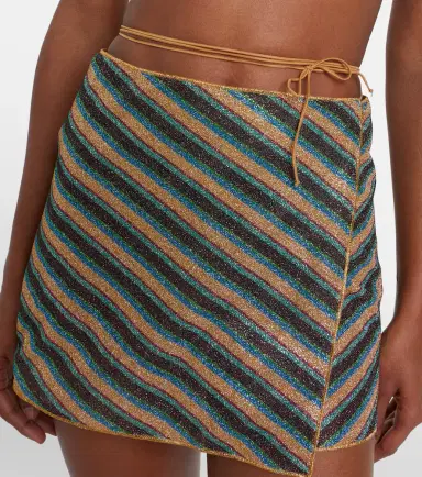 Oséree Oséree Lumière striped wrap skirt | Thumbnail 3