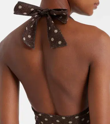 Oseree Oséree Lumière polka-dot halterneck crop top | Thumbnail 5 Oseree Oséree Lumière polka-dot halterneck crop top | Thumbnail 5