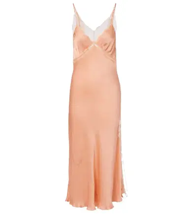 Poupette St Barth Luli lace-trimmed satin slip dress | Thumbnail 1